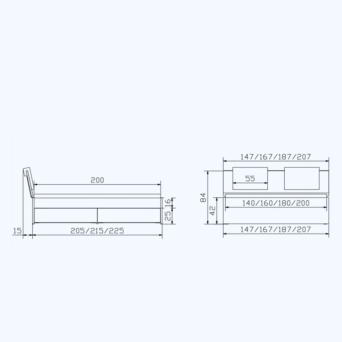 Massivholzbett Hasena Ampezzo mit Stauraum – Bild 6