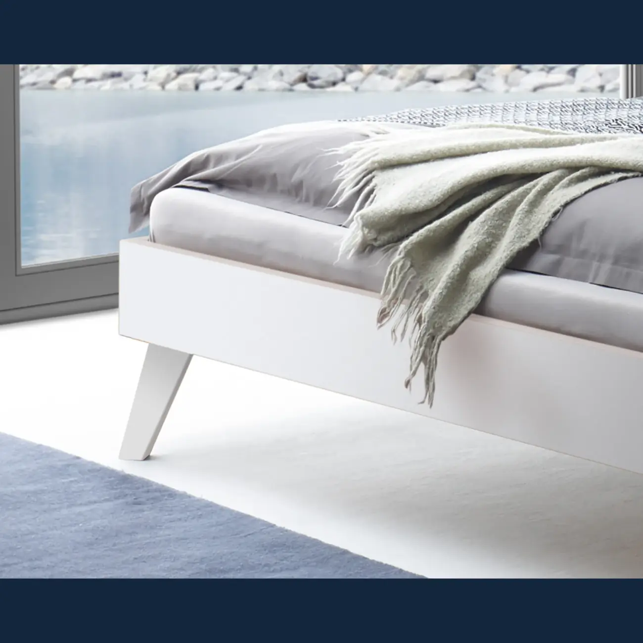 Modernes Hasena Bett Ancona Trento MDF Weiß – Bild 3