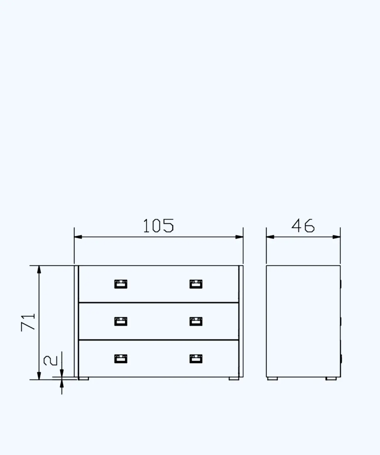 Charakterstarke Kommode Hasena Industrial Factory-Line Calino – Bild 8