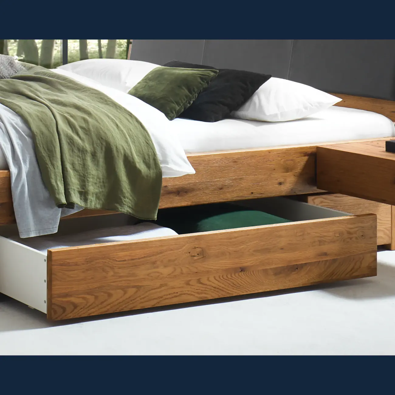 Massivholzbett Hasena Modern Stil Bett Grazia mit Stauraum – Bild 5