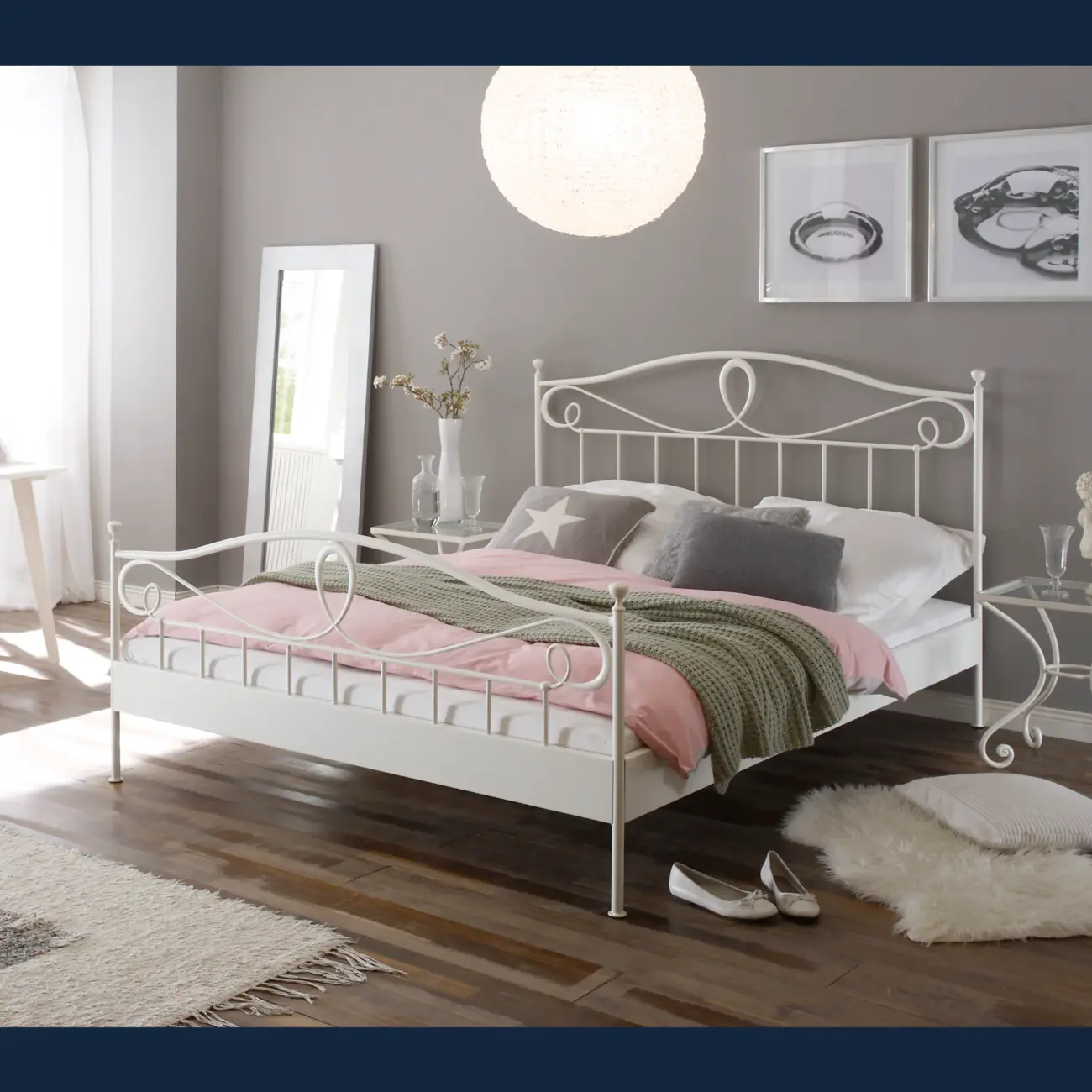 Elegantes Metallbett Hasena klassisch Lurano 14 Romantic – Bild 2