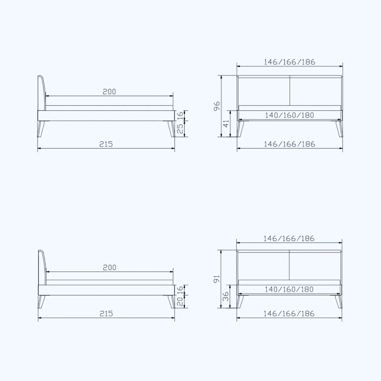 Ausgewogenes Massivholzbett Hasena Simone modern-skandinavisch – Bild 28