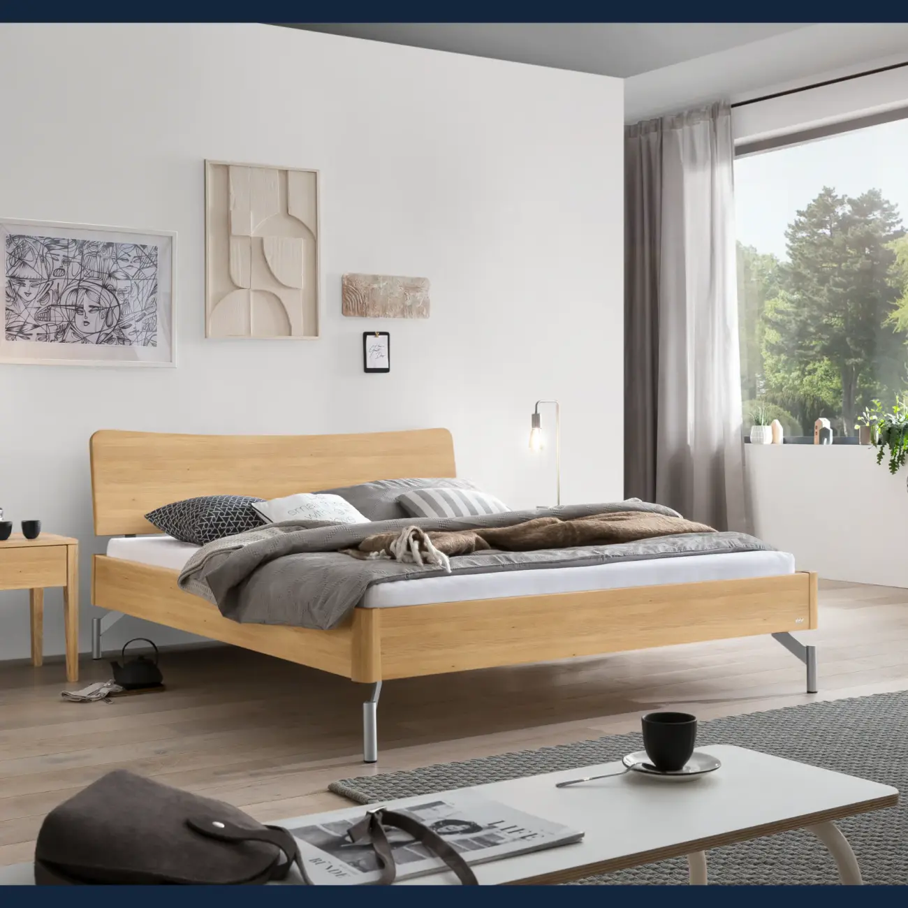 Massivholzbett Hasena Albinia modern skandinavisch – Bild 18