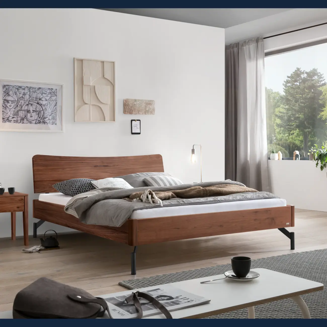 Massivholzbett Hasena Albinia modern skandinavisch – Bild 30