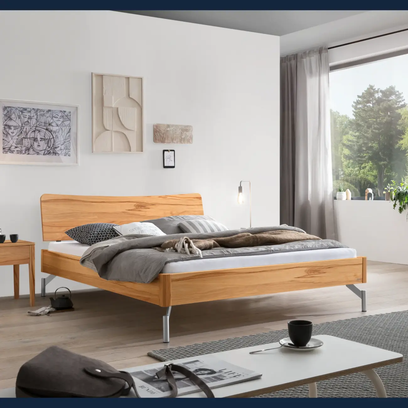 Massivholzbett Hasena Albinia modern skandinavisch – Bild 2