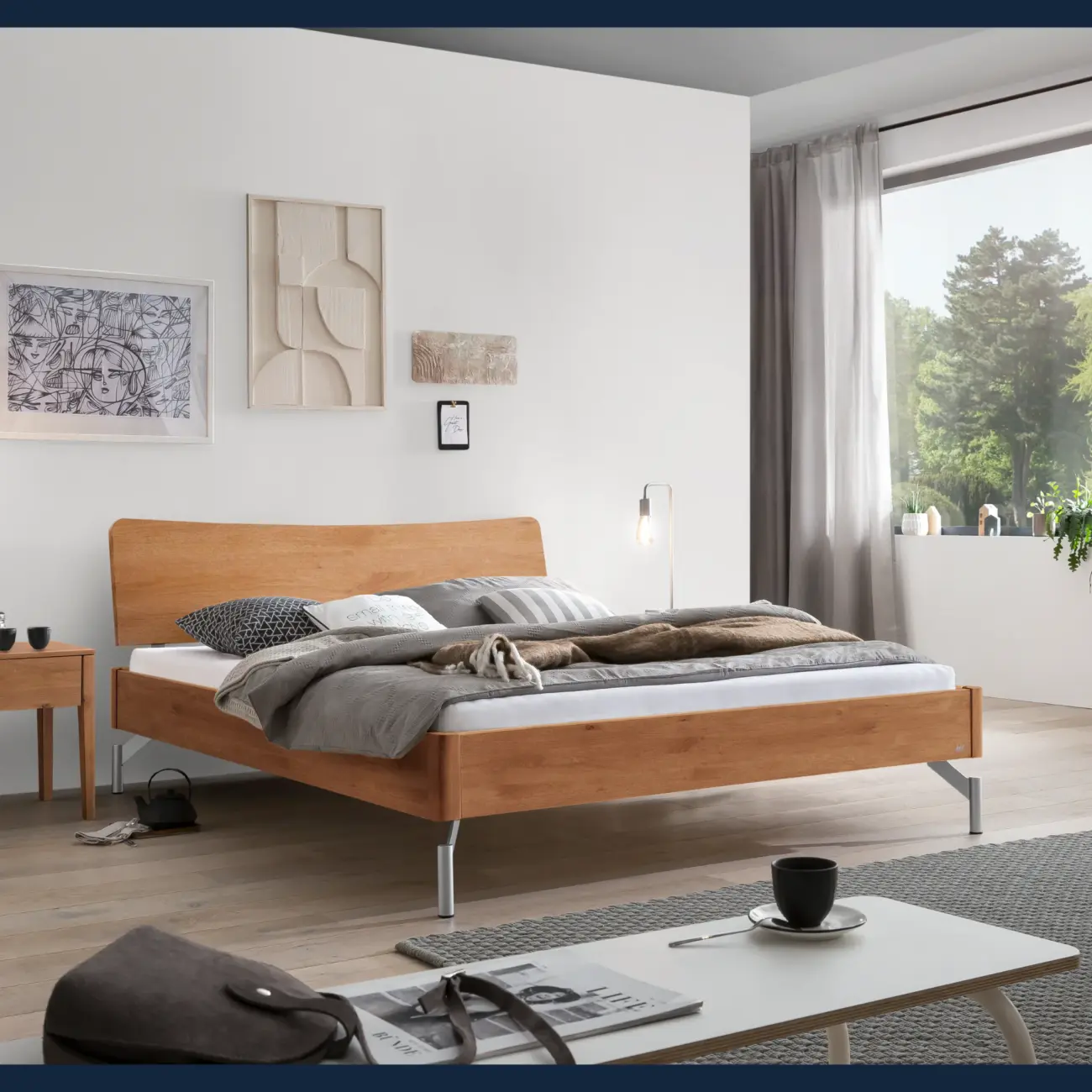 Massivholzbett Hasena Albinia modern skandinavisch – Bild 34