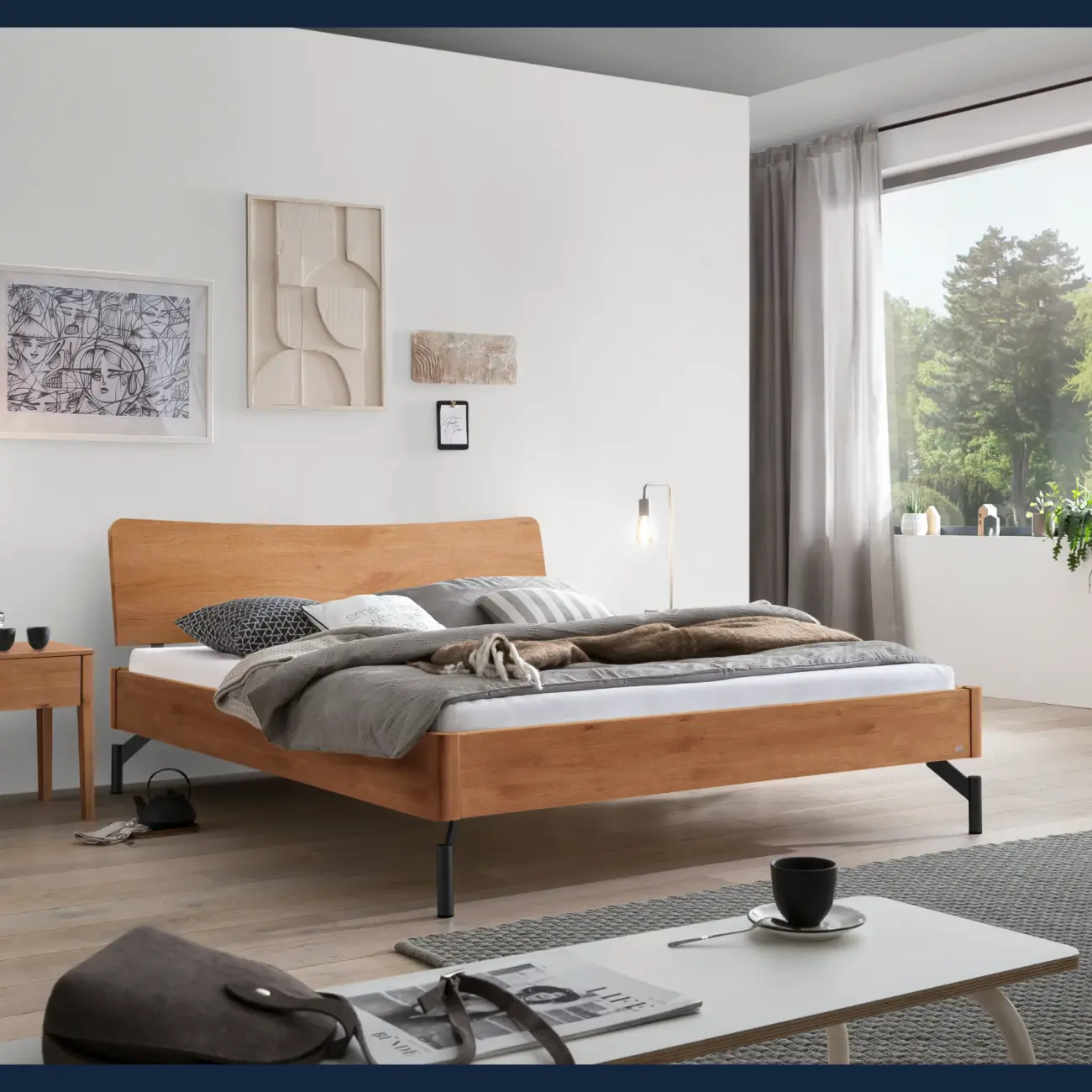 Massivholzbett Hasena Albinia modern skandinavisch – Bild 38