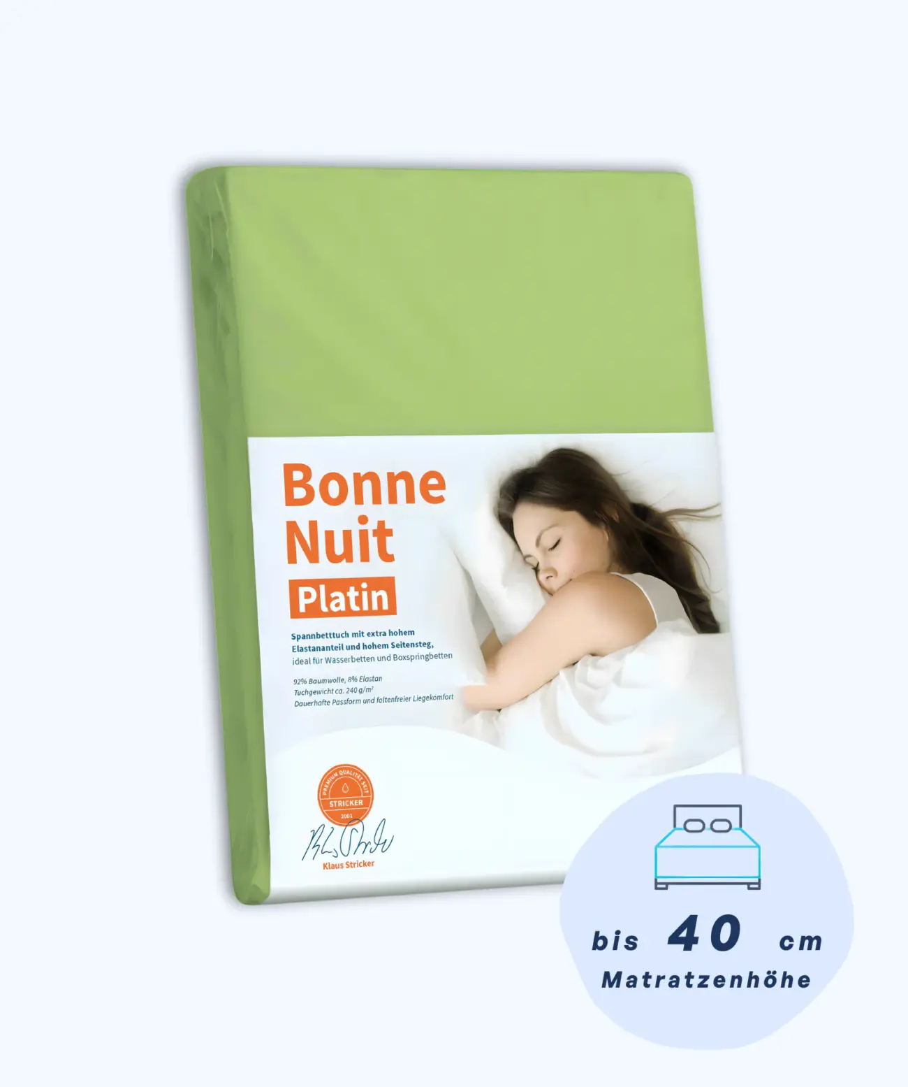 Bonne Nuit Platin Spannbettlaken Stricker 3 Bonne Nuit Platin Spannbettlaken Stricker – Bild 3