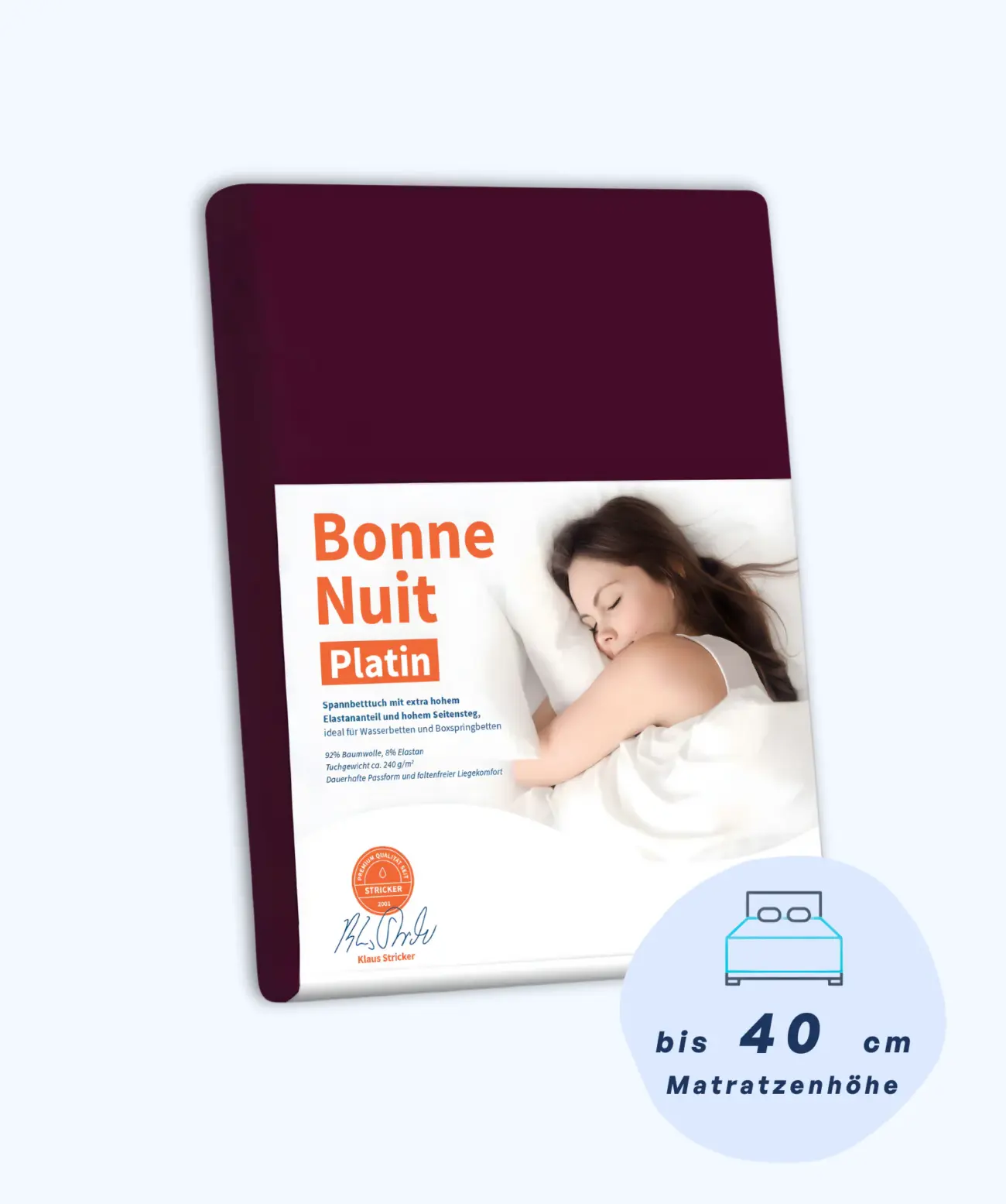 Bonne Nuit Platin Spannbettlaken Stricker 5 Bonne Nuit Platin Spannbettlaken Stricker – Bild 5