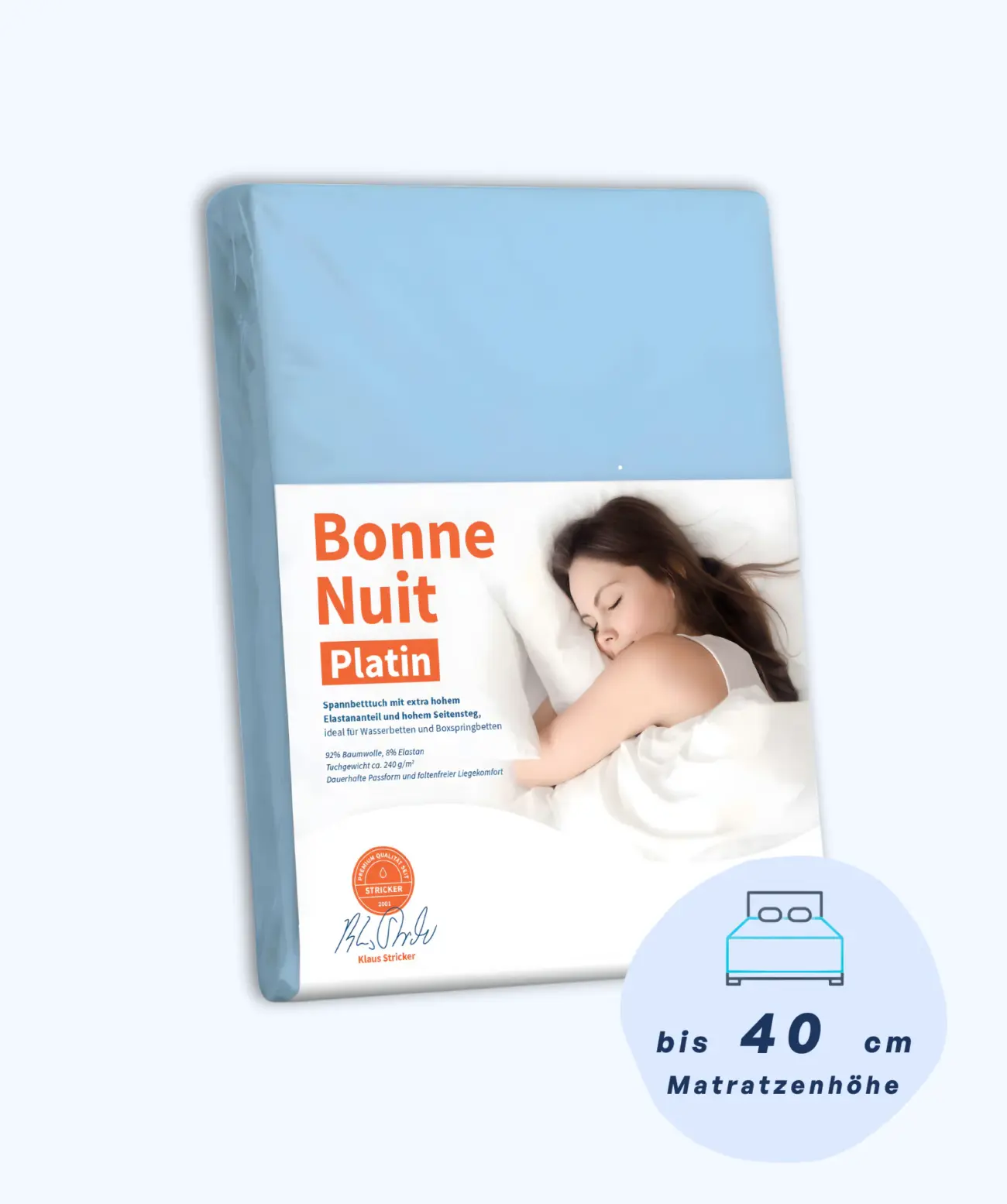 Bonne Nuit Platin Spannbettlaken Stricker 1 Bonne Nuit Platin Spannbettlaken Stricker