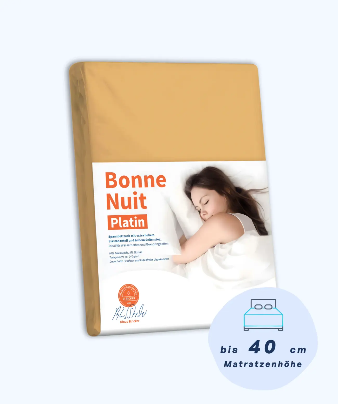 Bonne Nuit Platin Spannbettlaken Stricker 6 Bonne Nuit Platin Spannbettlaken Stricker – Bild 6