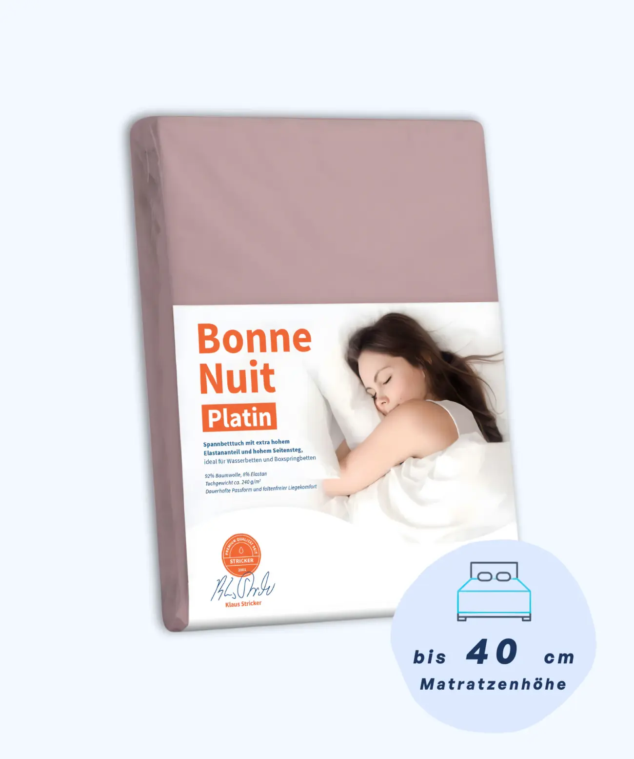 Bonne Nuit Platin Spannbettlaken Stricker 11 Bonne Nuit Platin Spannbettlaken Stricker – Bild 11