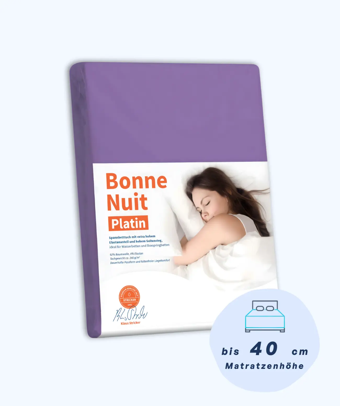 Bonne Nuit Platin Spannbettlaken Stricker 13 Bonne Nuit Platin Spannbettlaken Stricker – Bild 13