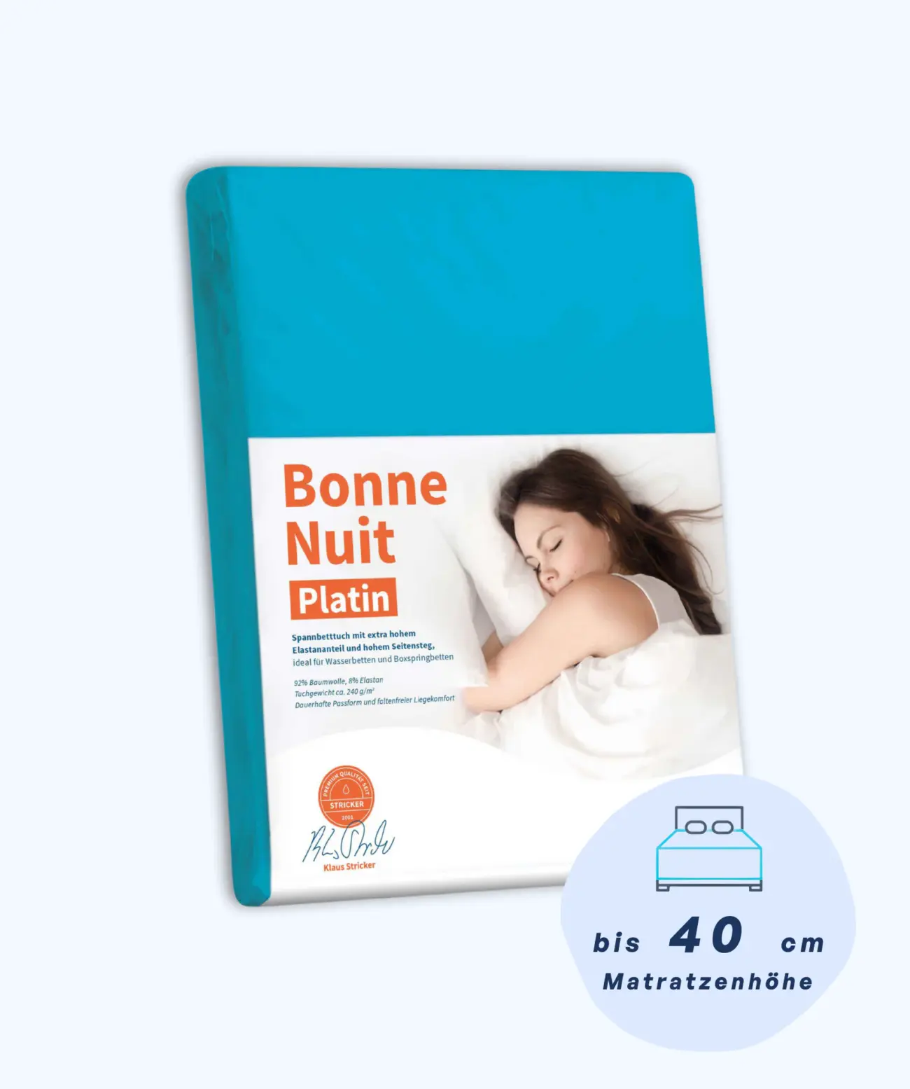 Bonne Nuit Platin Spannbettlaken Stricker 30 Bonne Nuit Platin Spannbettlaken Stricker – Bild 30