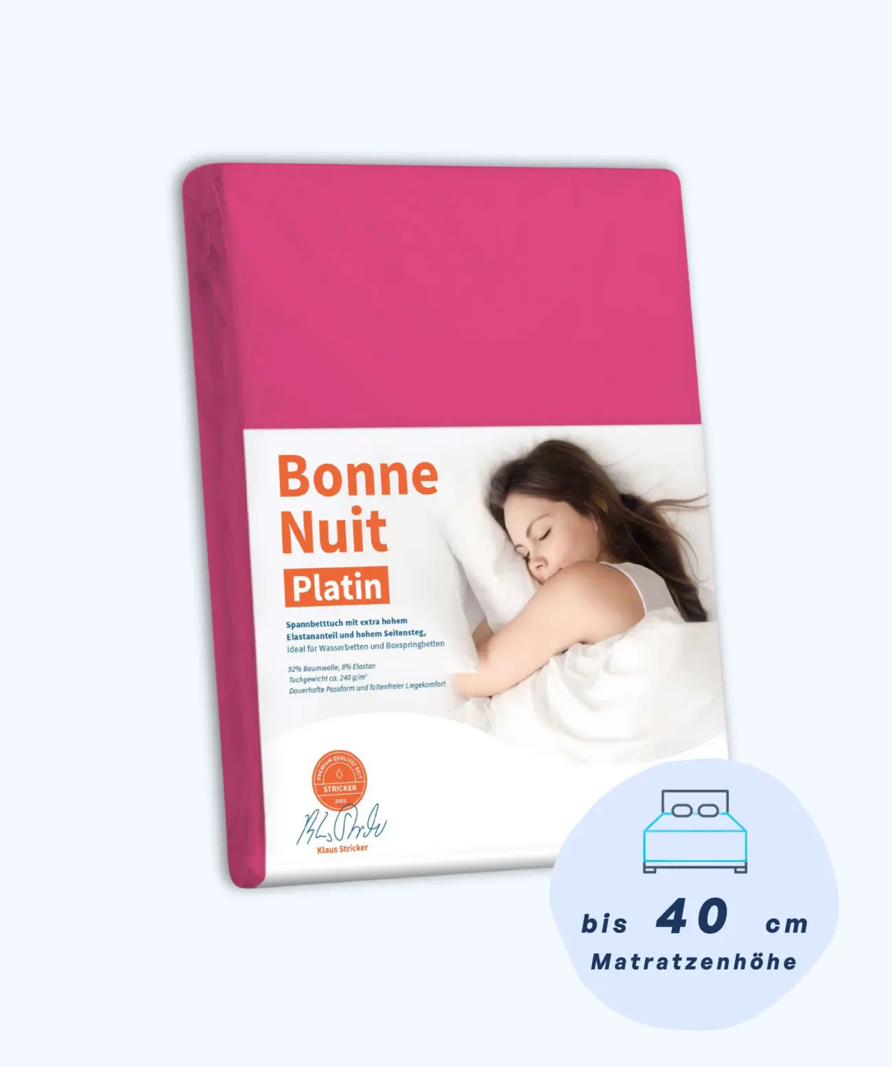 Bonne Nuit Platin Spannbettlaken Stricker 31 Bonne Nuit Platin Spannbettlaken Stricker – Bild 31