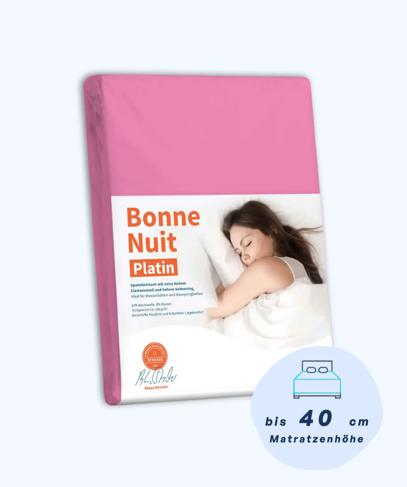 Bonne Nuit Platin Spannbettlaken Stricker 34 Bonne Nuit Platin Spannbettlaken Stricker – Bild 34