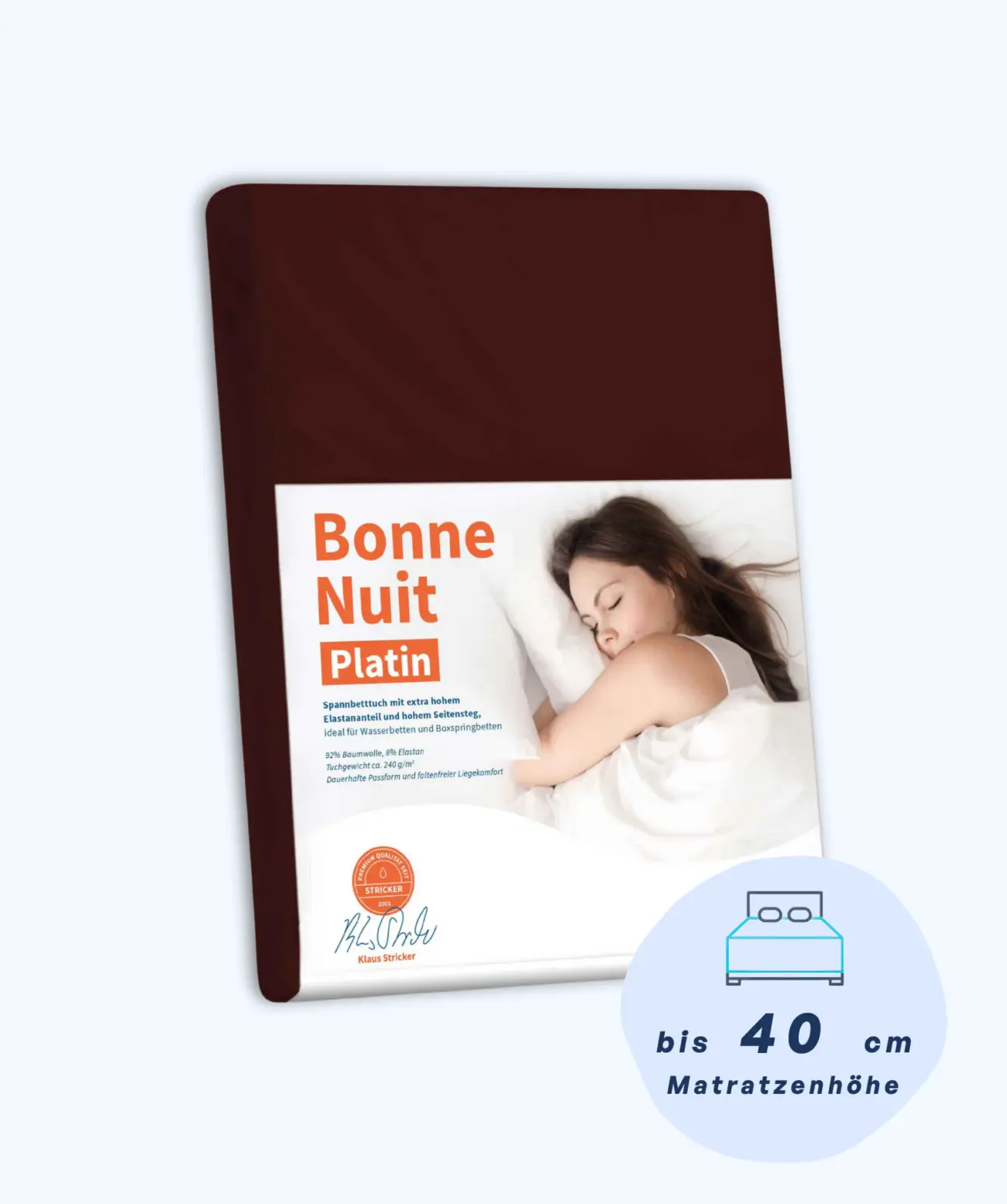 Bonne Nuit Platin Spannbettlaken Stricker 37 Bonne Nuit Platin Spannbettlaken Stricker – Bild 37