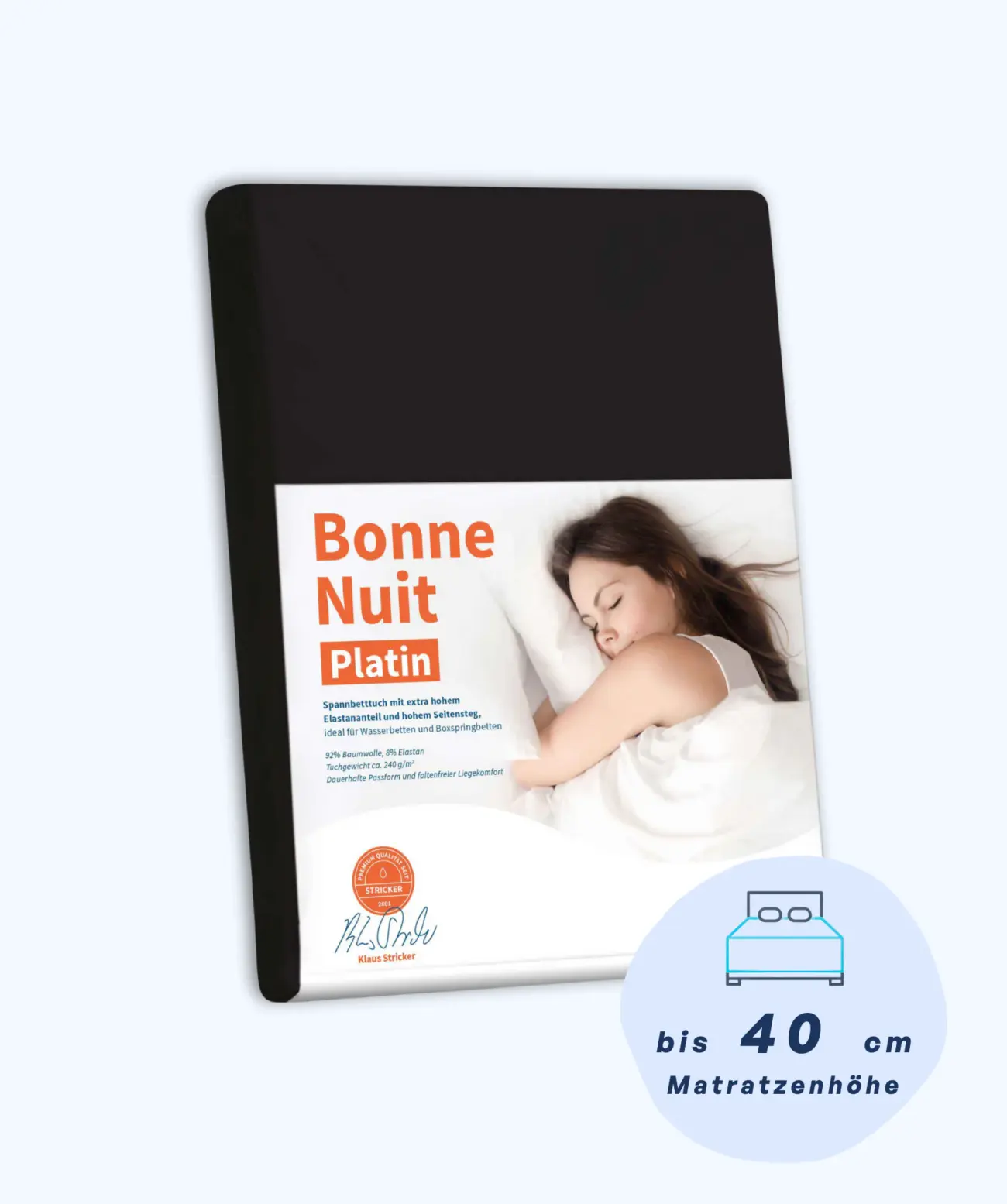 Bonne Nuit Platin Spannbettlaken Stricker 36 Bonne Nuit Platin Spannbettlaken Stricker – Bild 36