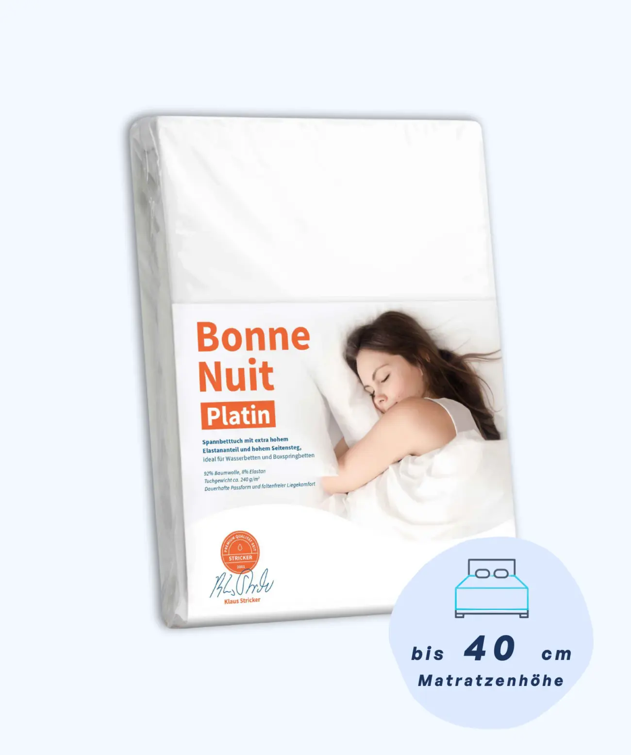 Bonne Nuit Platin Spannbettlaken Stricker 43 Bonne Nuit Platin Spannbettlaken Stricker – Bild 43