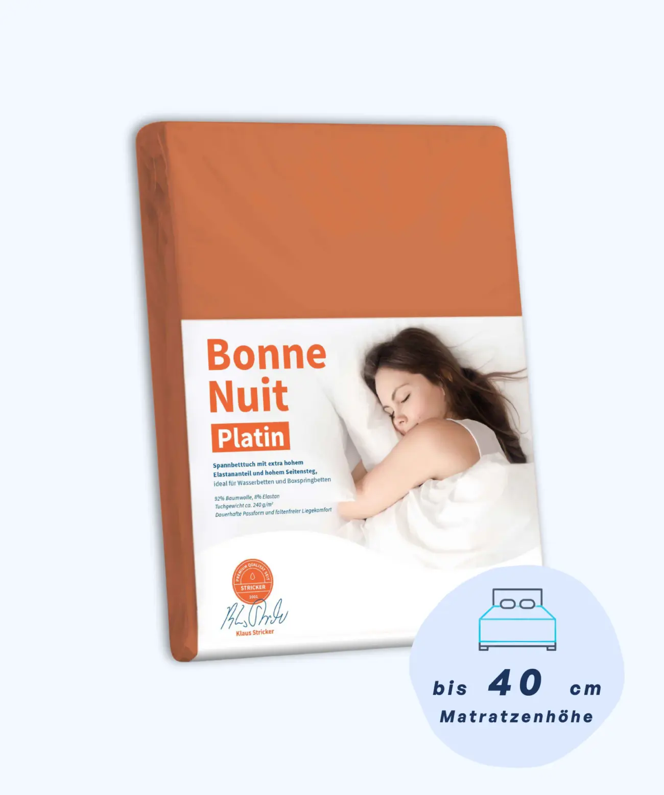 Bonne Nuit Platin Spannbettlaken Stricker 44 Bonne Nuit Platin Spannbettlaken Stricker – Bild 44