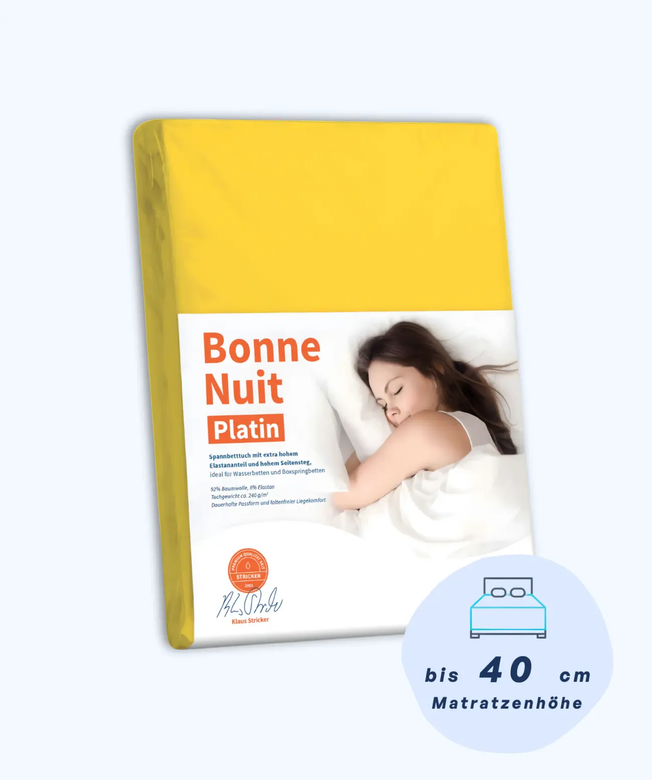 Bonne Nuit Platin Spannbettlaken Stricker 9 Bonne Nuit Platin Spannbettlaken Stricker – Bild 9