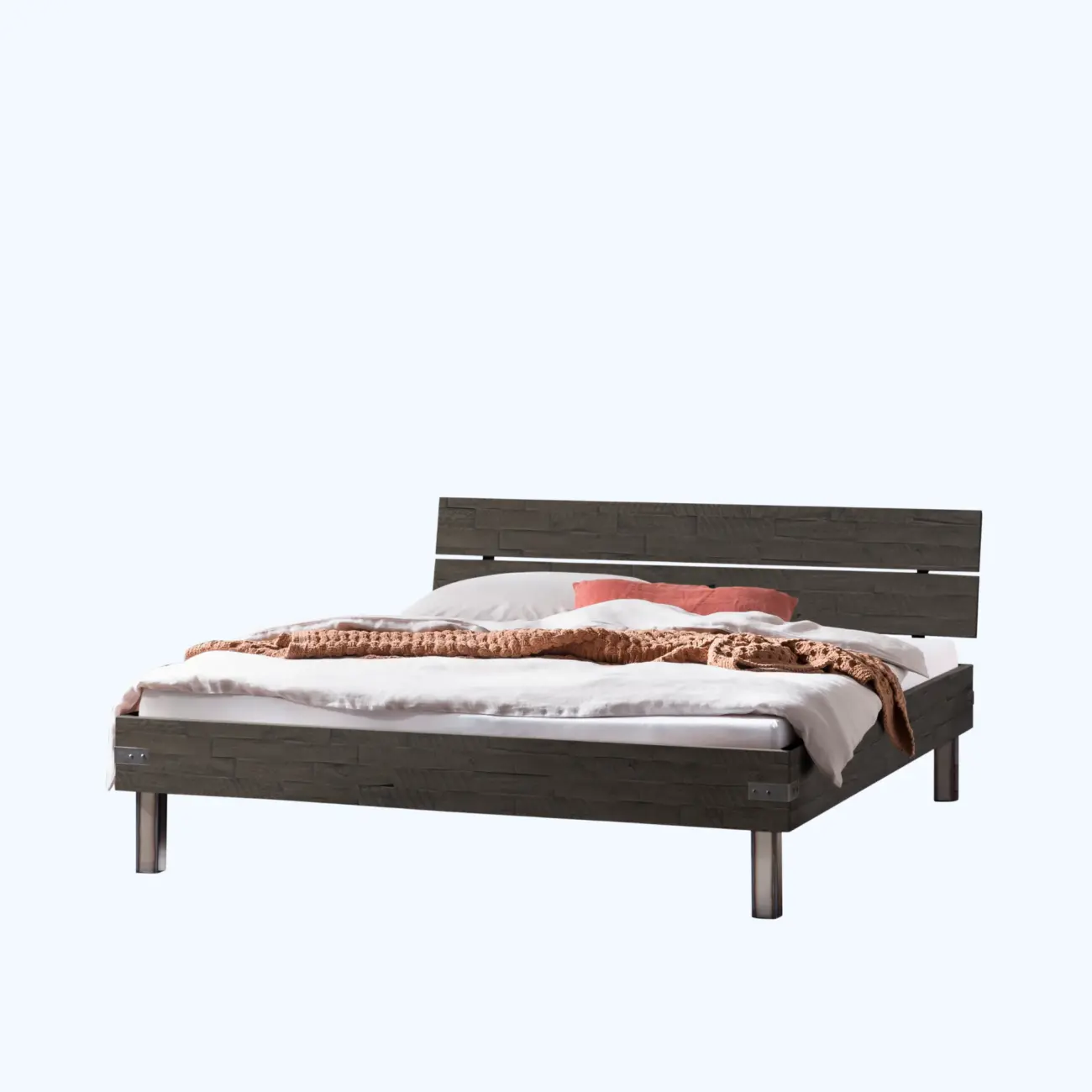 Markantes Massivholzbett Hasena Industrial Duno – Bild 5