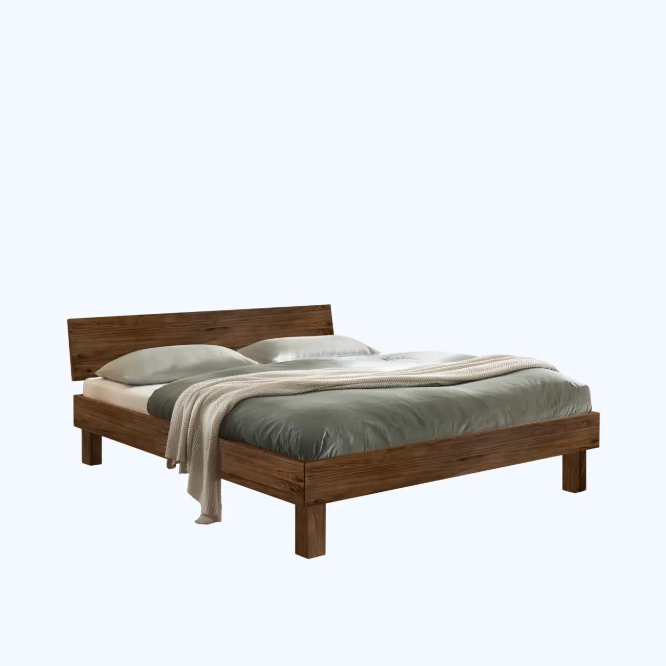 Robustes Massivholzbett Hasena Forti modern-skandinavisch 1 Robustes Massivholzbett Hasena Forti modern-skandinavisch