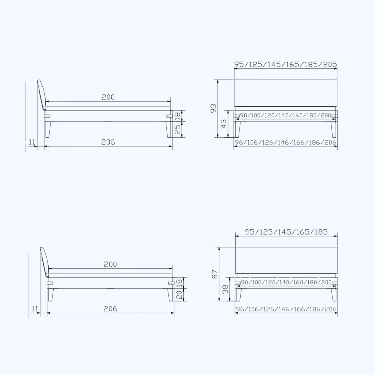 Markantes Massivholzbett Hasena Industrial Golea Factory – Bild 12