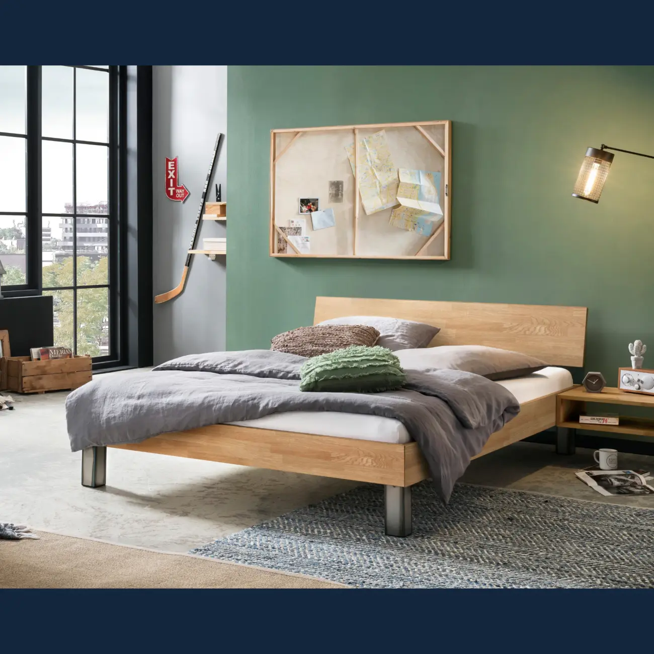 Massivholzbett Hasena Lodi modern Industrial 2 Massivholzbett Hasena Lodi modern Industrial – Bild 2