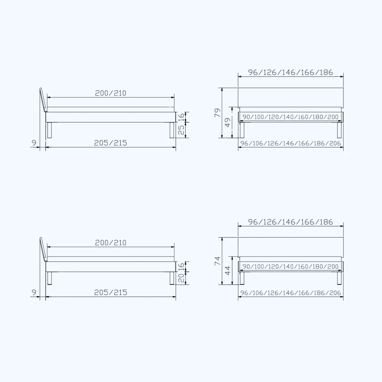 Massivholzbett Hasena Lodi modern Industrial 9 Massivholzbett Hasena Lodi modern Industrial – Bild 9