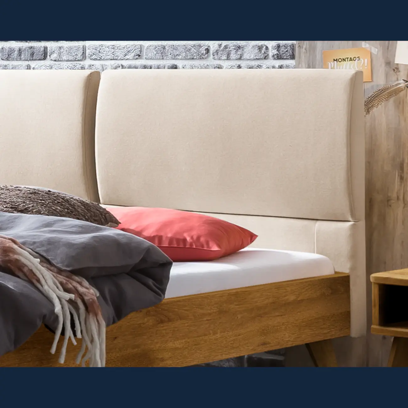 Harmonisches Massivholzbett Hasena Matteo modern-skandinavisch – Bild 3