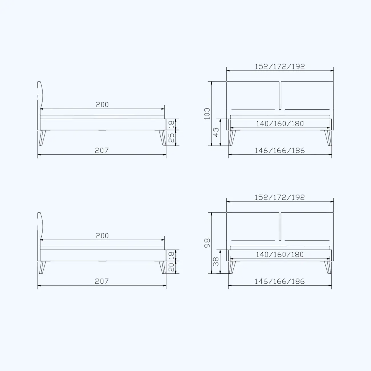 Harmonisches Massivholzbett Hasena Matteo modern-skandinavisch – Bild 17