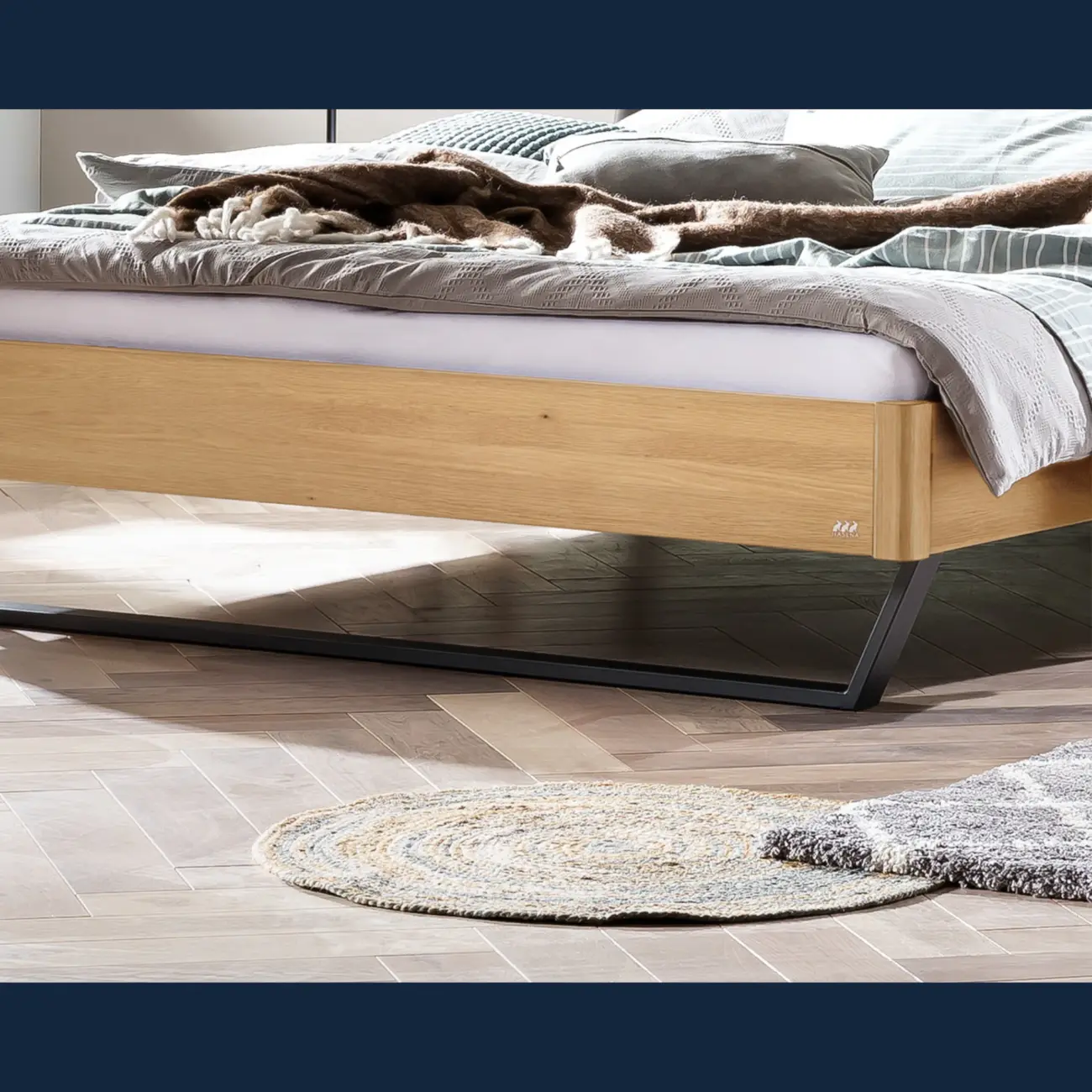 Elegantes Massivholzbett Hasena Montieri modern-industriell – Bild 8