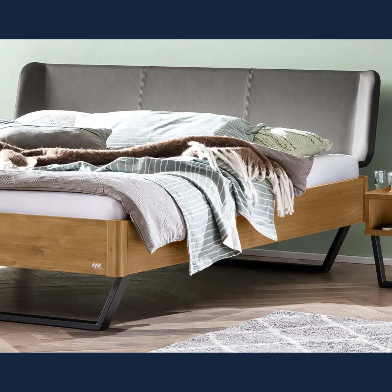 Elegantes Massivholzbett Hasena Montieri modern-industriell – Bild 15