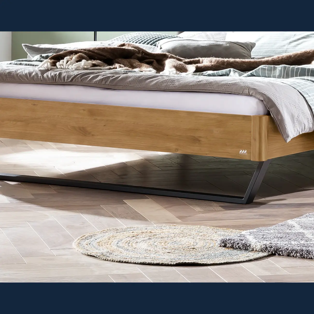 Elegantes Massivholzbett Hasena Montieri modern-industriell – Bild 16