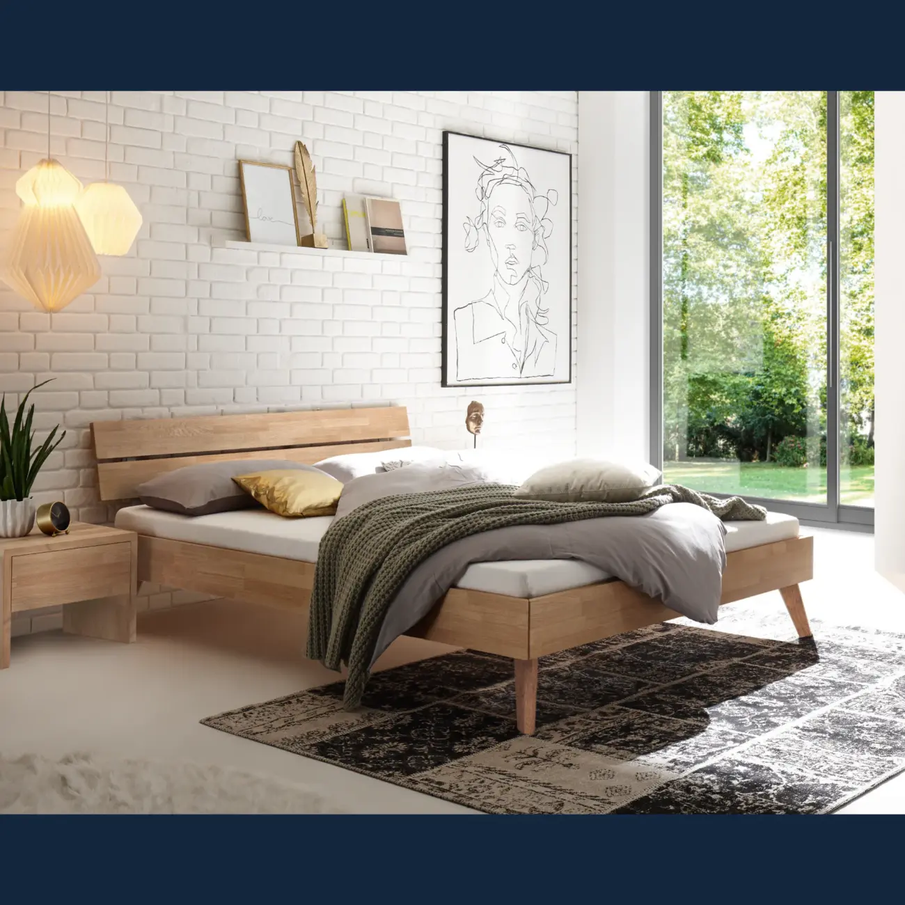 Schlichtes Massivholzbett Hasena Ortona modern-skandinavisch – Bild 6