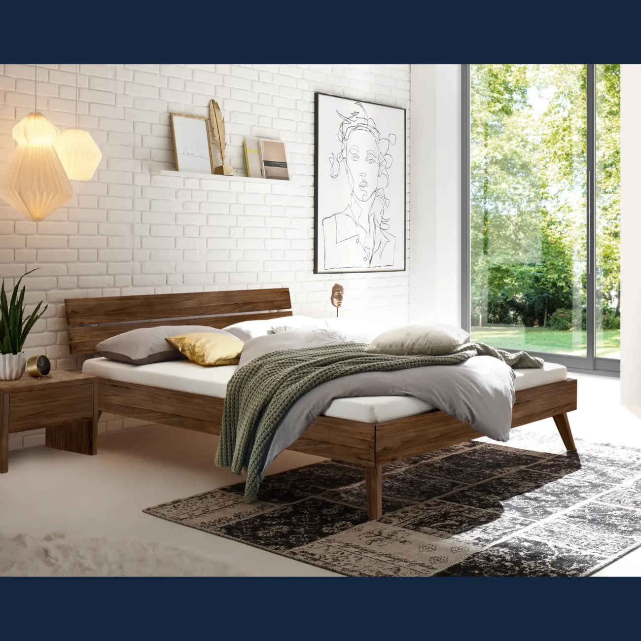 Schlichtes Massivholzbett Hasena Ortona modern-skandinavisch – Bild 10