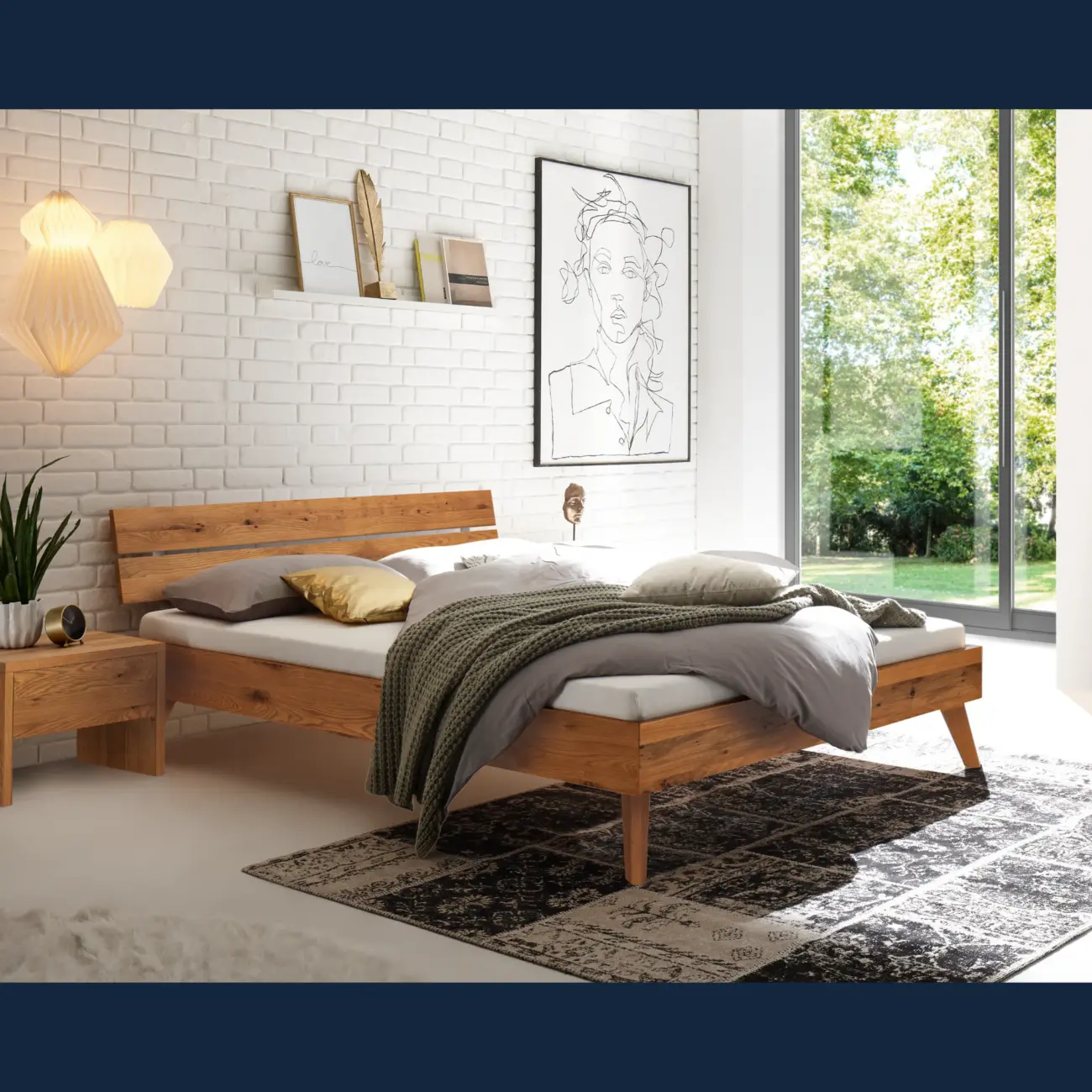 Schlichtes Massivholzbett Hasena Ortona modern-skandinavisch – Bild 14