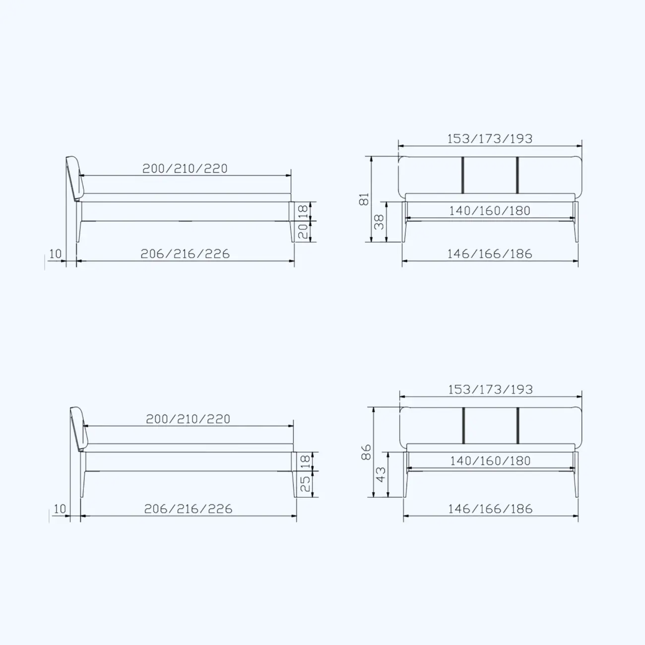 Massivholzbett Hasena Pienza modern-skandinavisch – Bild 21