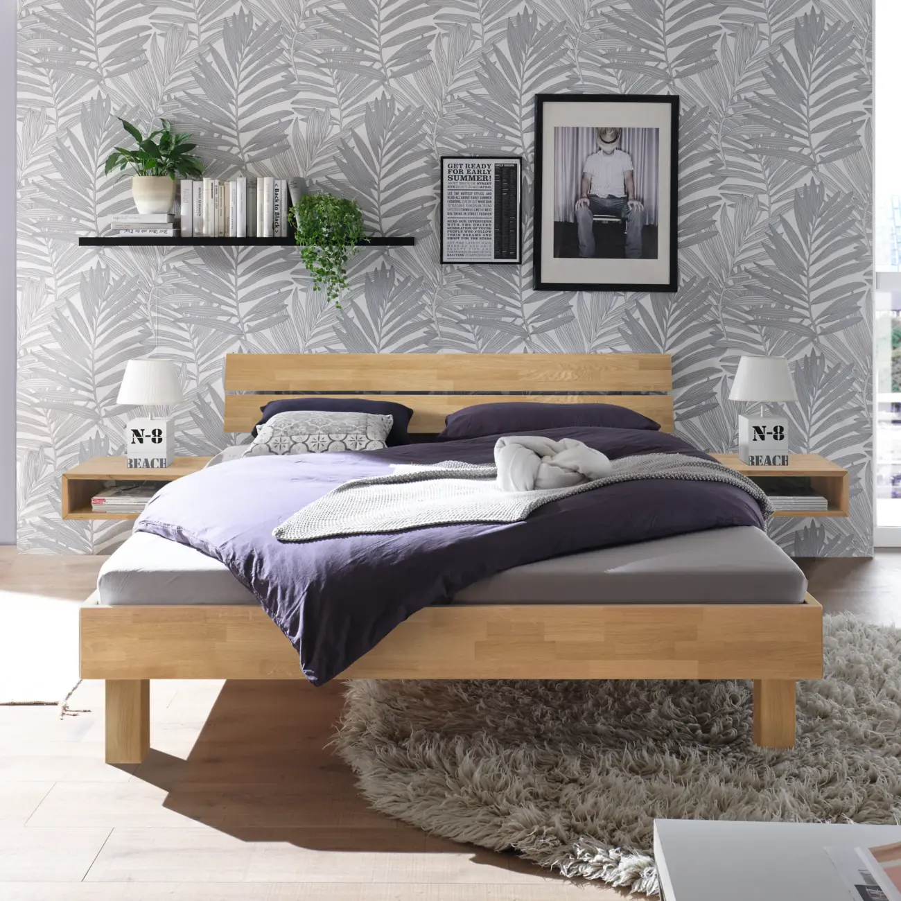 Geradliniges Massivholzbett Hasena Prato modern-skandinavisch – Bild 6