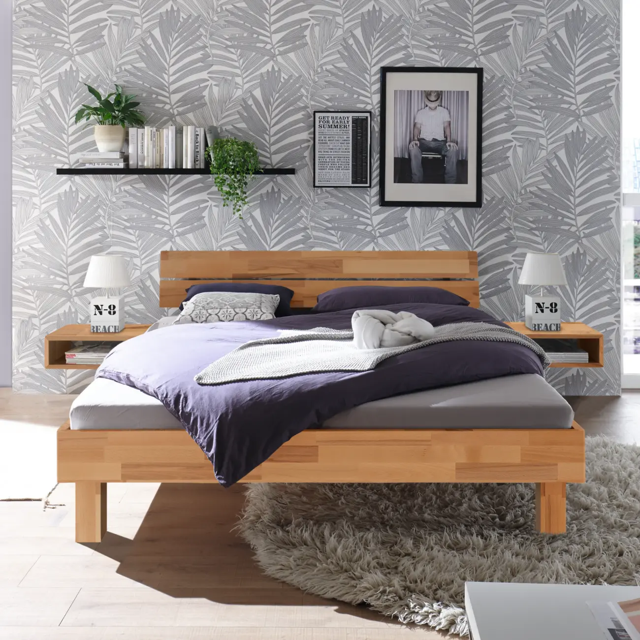 Geradliniges Massivholzbett Hasena Prato modern-skandinavisch – Bild 10