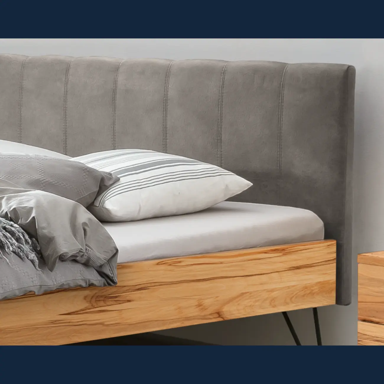 Charaktervolles Massivholzbett Hasena Roberto modern Industrial – Bild 16