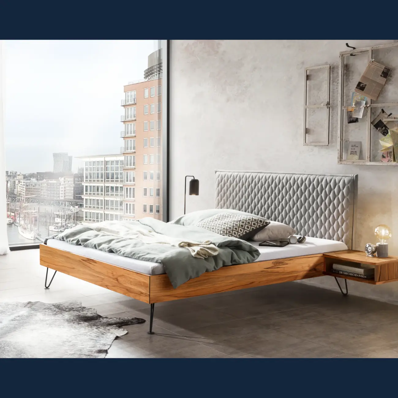 Massivholzbett Hasena Sara modern Industrial – Bild 6