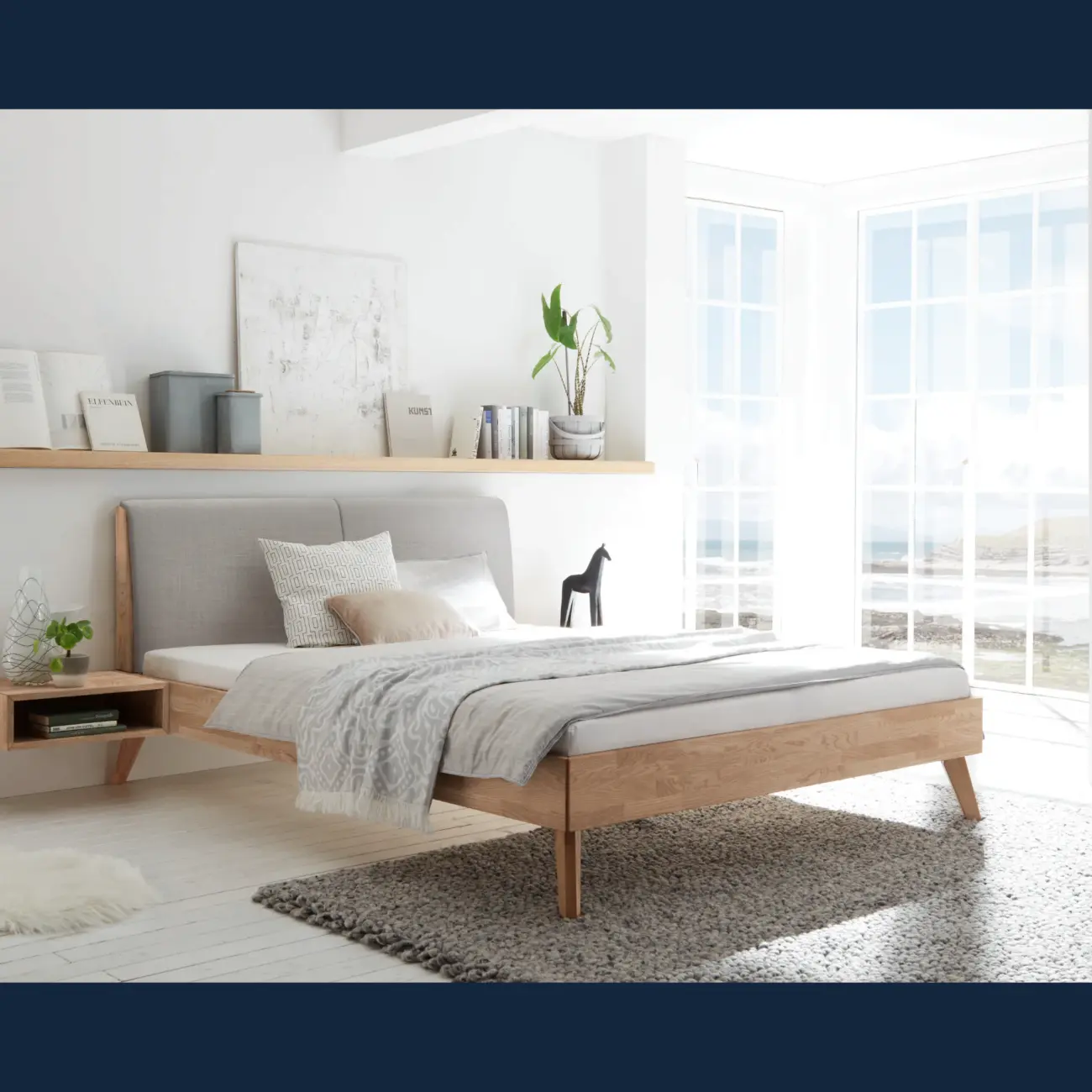 Ausgewogenes Massivholzbett Hasena Simone modern-skandinavisch – Bild 2