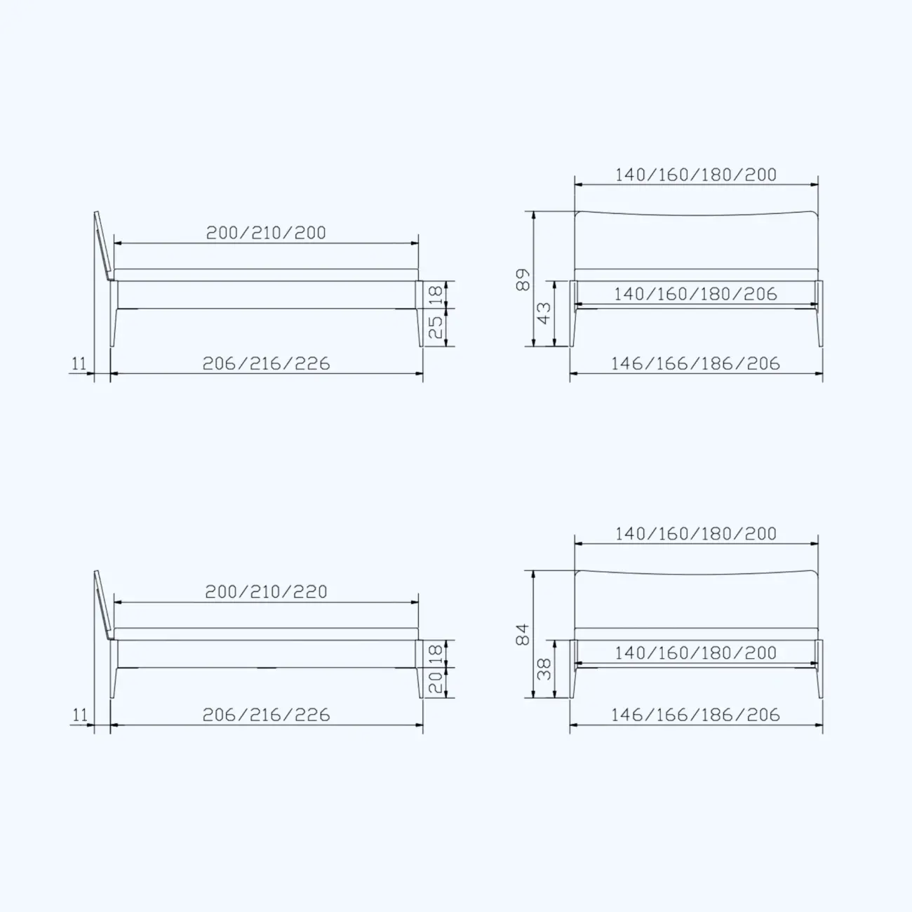 Sanftes Massivholzbett Hasena Spezia skandinavisch – Bild 21