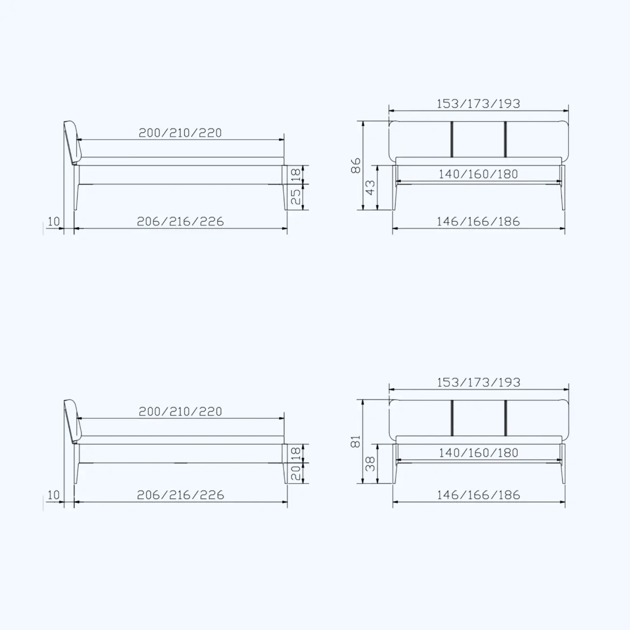 Elegantes Massivholzbett Hasena Varese modern-skandinavisch – Bild 17