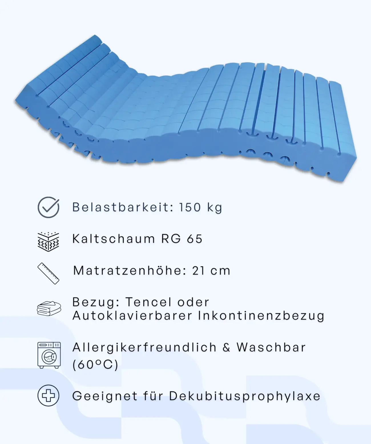Kaltschaummatratze 7-ZONEN Seitenschläfer Medicalneed – Bild 2
