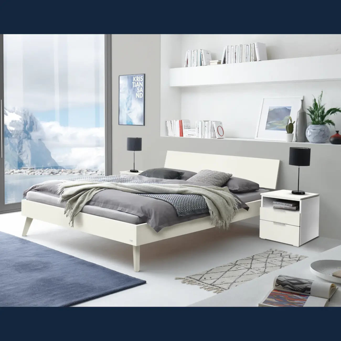 Modernes Hasena Bett Ancona Trento MDF Weiß 2 Modernes Hasena Bett Ancona Trento MDF Weiß – Bild 2