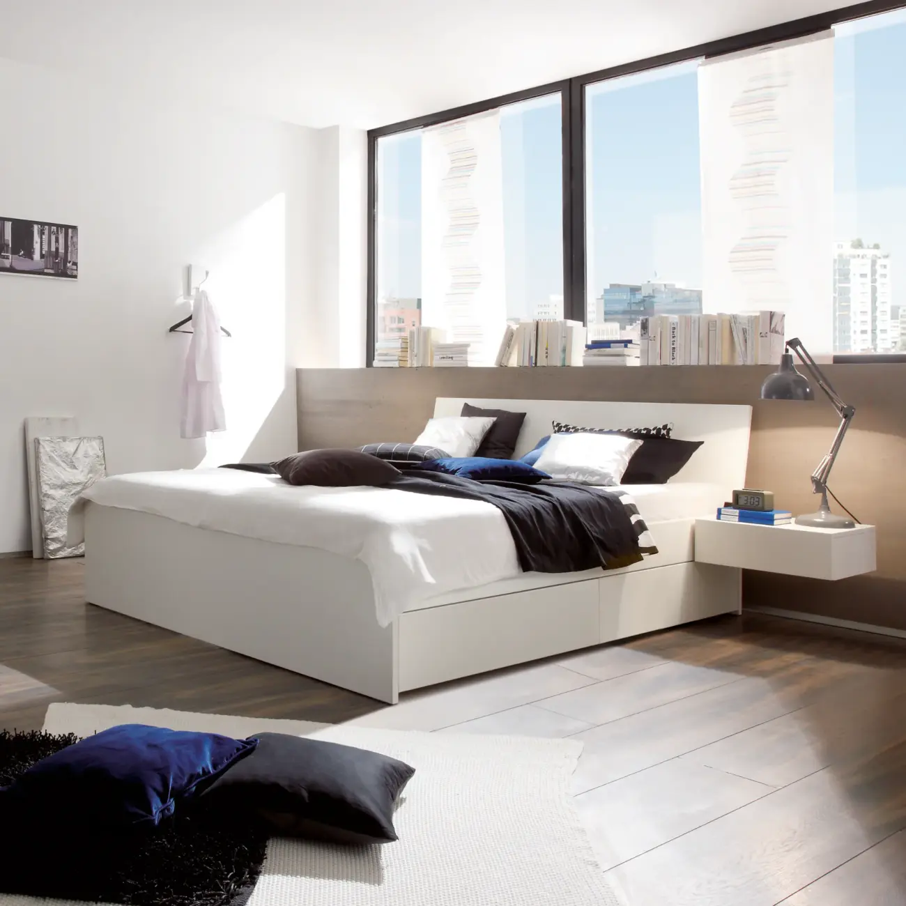 Massivholzbett Hasena Modern Stil Bett Gabriele mit Stauraum 2 Massivholzbett Hasena Modern Stil Bett Gabriele mit Stauraum – Bild 2