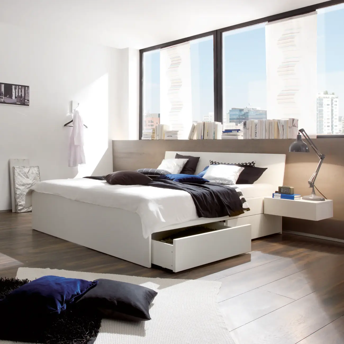 Massivholzbett Hasena Modern Stil Bett Gabriele mit Stauraum 3 Massivholzbett Hasena Modern Stil Bett Gabriele mit Stauraum – Bild 3